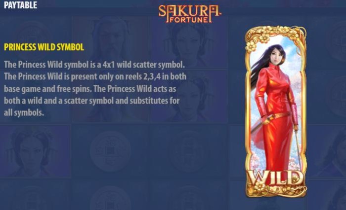 Symboler og funksjoner Sakura Fortune