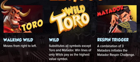 Symboler og funksjoner Wild Toro